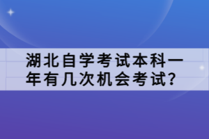 湖北自學(xué)考試本科一年有幾次機會考試？