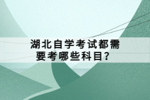 湖北自學(xué)考試都需要考哪些科目？