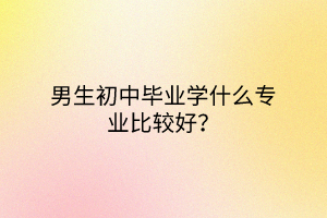 男生初中畢業(yè)學(xué)什么專(zhuān)業(yè)比較好？