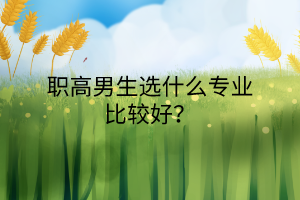 職高男生選什么專業(yè)比較好？