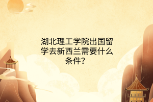 湖北理工學(xué)院出國留學(xué)去新西蘭需要什么條件？