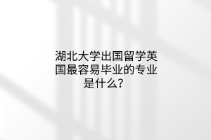 湖北大學出國留學英國最容易畢業(yè)的專業(yè)是什么？