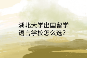 湖北大學(xué)出國(guó)留學(xué)語(yǔ)言學(xué)校怎么選？
