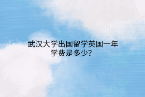 武漢大學(xué)出國留學(xué)英國一年學(xué)費(fèi)是多少？