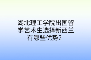 湖北理工學(xué)院出國(guó)留學(xué)藝術(shù)生選擇新西蘭有哪些優(yōu)勢(shì)？