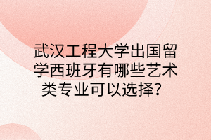 武漢工程大學(xué)出國留學(xué)西班牙有哪些藝術(shù)類專業(yè)可以選擇？