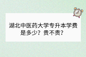湖北中醫(yī)藥大學(xué)專升本學(xué)費是多少？貴不貴？