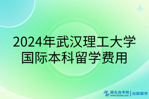 2024年武漢理工大學(xué)國際本科留學(xué)費(fèi)用