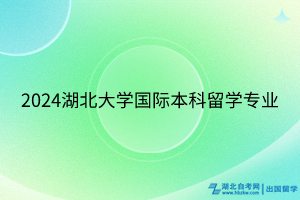2024湖北大學(xué)國(guó)際本科留學(xué)專(zhuān)業(yè)