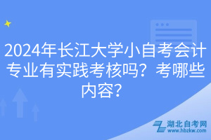 2024年長(zhǎng)江大學(xué)小自考會(huì)計(jì)專(zhuān)業(yè)有實(shí)踐考核嗎？考哪些內(nèi)容？