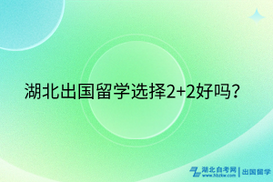 湖北出國(guó)留學(xué)選擇2+2好嗎？