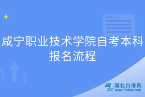 咸寧職業(yè)技術(shù)學(xué)院自考本科報(bào)名流程