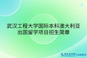 武漢工程大學(xué)國際本科澳大利亞出國留學(xué)項(xiàng)目招生簡章