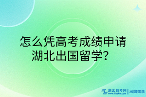 怎么憑高考成績(jī)申請(qǐng)湖北出國(guó)留學(xué)？
