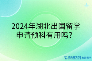 2024年湖北出國留學(xué)申請預(yù)科有用嗎？