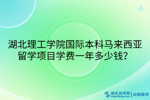 湖北理工學(xué)院國際本科馬來西亞留學(xué)項(xiàng)目學(xué)費(fèi)一年多少錢？