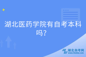 湖北醫(yī)藥學(xué)院有自考本科嗎？
