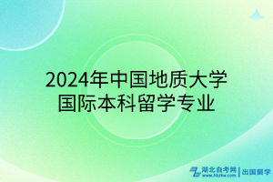 2024年中國(guó)地質(zhì)大學(xué)國(guó)際本科留學(xué)專(zhuān)業(yè)
