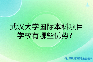 武漢大學(xué)國際本科項(xiàng)目學(xué)校有哪些優(yōu)勢？