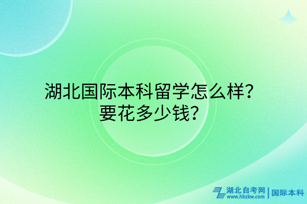 湖北國際本科留學怎么樣？要花多少錢？