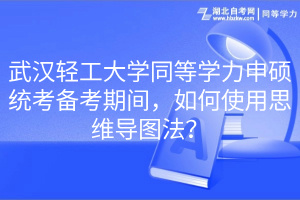 武漢輕工大學同等學力申碩統(tǒng)考備考期間，如何使用思維導圖法？