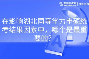 在影響湖北同等學(xué)力申碩統(tǒng)考結(jié)果因素中，哪個(gè)是最重要的？