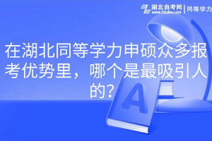 在湖北同等學(xué)力申碩眾多報(bào)考優(yōu)勢(shì)里，哪個(gè)是最吸引人的？