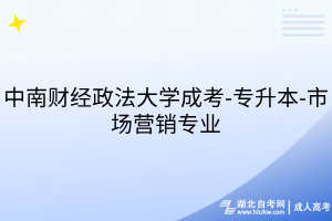 中南財經(jīng)政法大學(xué)成考-專升本-市場營銷專業(yè)