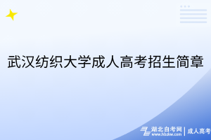 武漢紡織大學成人高考招生簡章