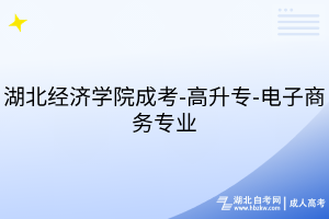 湖北經(jīng)濟學(xué)院成考-高升專-電子商務(wù)專業(yè)