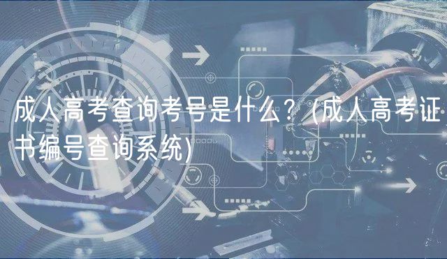 成人高考查詢考號是什么？(成人高考證書編號查詢系統(tǒng))