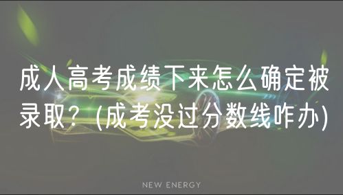 成人高考成績下來怎么確定被錄?。?成考沒過分數(shù)線咋辦)