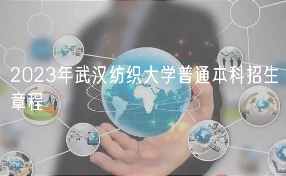 2023年武漢紡織大學普通本科招生章程