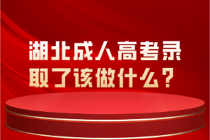 湖北成人高考錄取了該做什么？