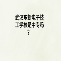 武漢東新電子技工學(xué)校是中專嗎？