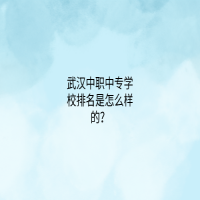 武漢中職中專學校排名是怎么樣的？