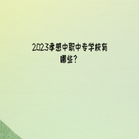 2023孝感中職中專學(xué)校有哪些？