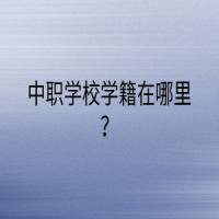 中職學(xué)校學(xué)籍在哪里？