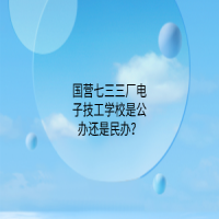 國營七三三廠電子技工學(xué)校是公辦還是民辦？