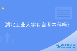 湖北工業(yè)大學(xué)有自考本科嗎？