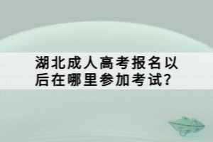 湖北成人高考報名以后在哪里參加考試？
