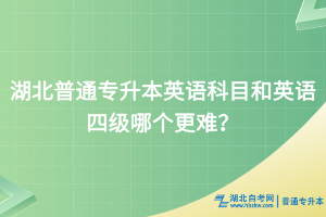湖北普通專升本英語科目和英語四級哪個(gè)更難？