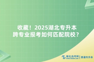 收藏！2025湖北專升本跨專業(yè)報(bào)考如何匹配院校？