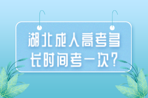 湖北成人高考多長時間考一次？