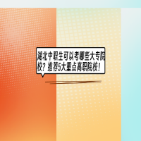湖北中職生可以考哪些大專院校？推薦5大重點高職院校！