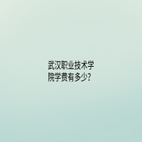 武漢職業(yè)技術(shù)學(xué)院學(xué)費(fèi)有多少？