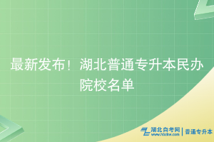 最新發(fā)布！湖北普通專升本民辦院校名單，報(bào)錄比超60％~