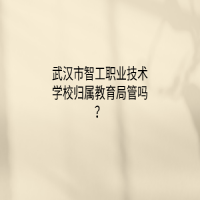 武漢市智工職業(yè)技術(shù)學(xué)校歸屬教育局管嗎？