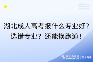 湖北成人高考報(bào)什么專業(yè)好？選錯(cuò)專業(yè)？還能換跑道！