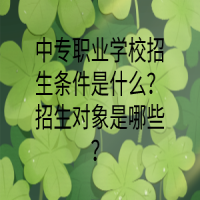 中專職業(yè)學(xué)校招生條件是什么？招生對(duì)象是哪些？